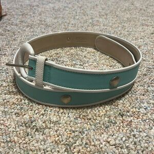 Escada Turquoise Seashell Leather Belt